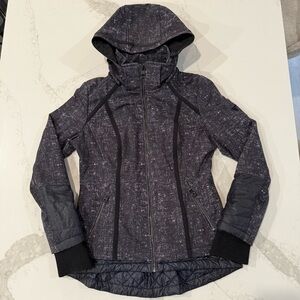 Guess Soft Shell Full Zip Stand Collar Ski Jacket Women’s Small Gray Moto Style